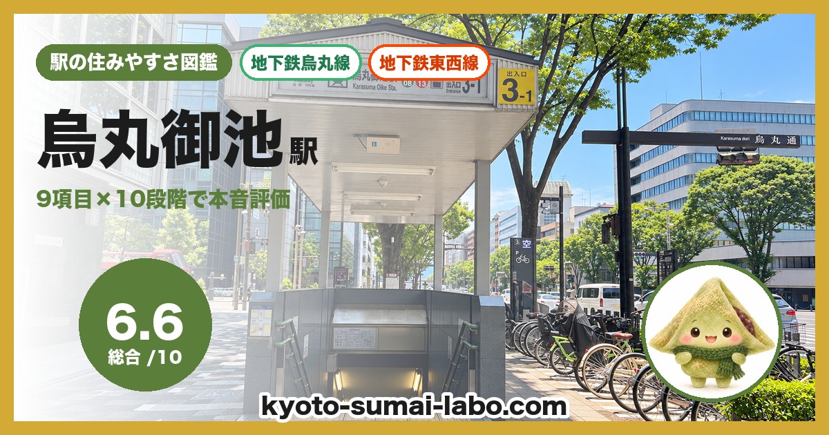 烏丸御池駅の住みやすさアイキャッチ
