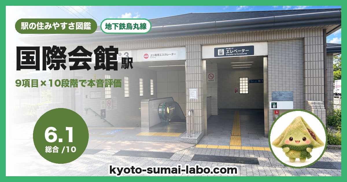 国際会館駅の住みやすさアイキャッチ