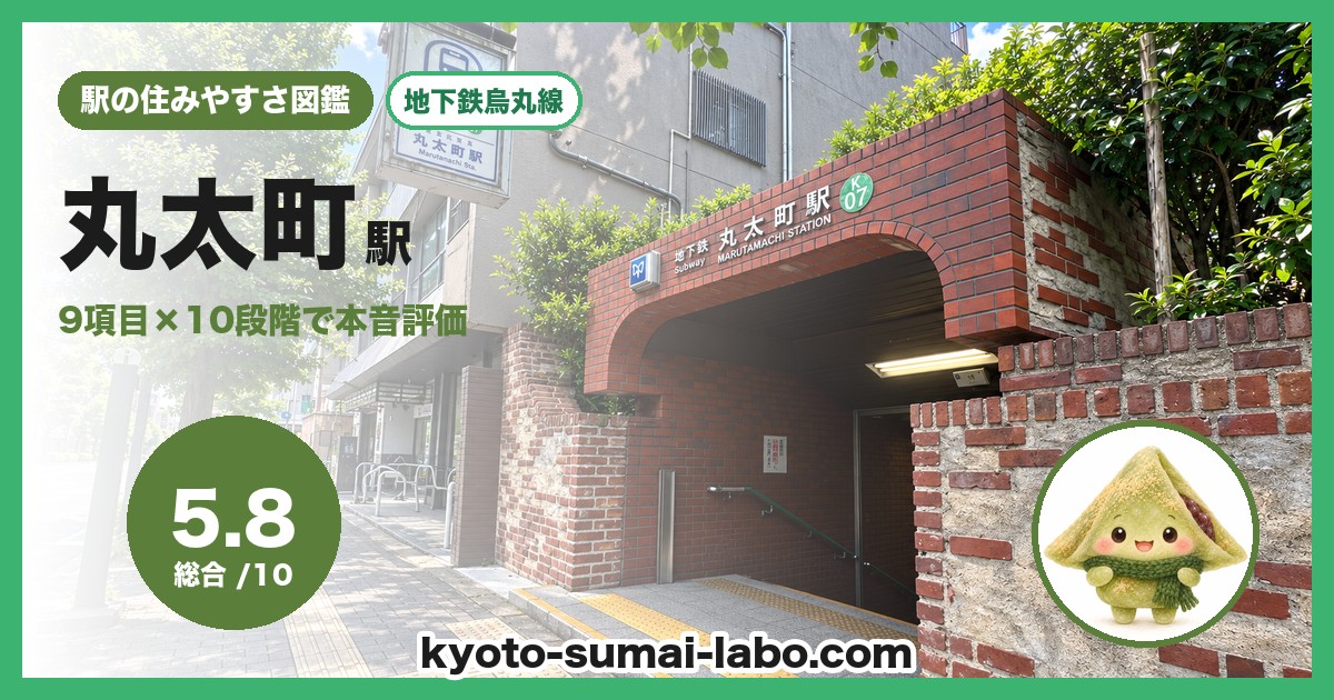 丸太町駅の住みやすさアイキャッチ