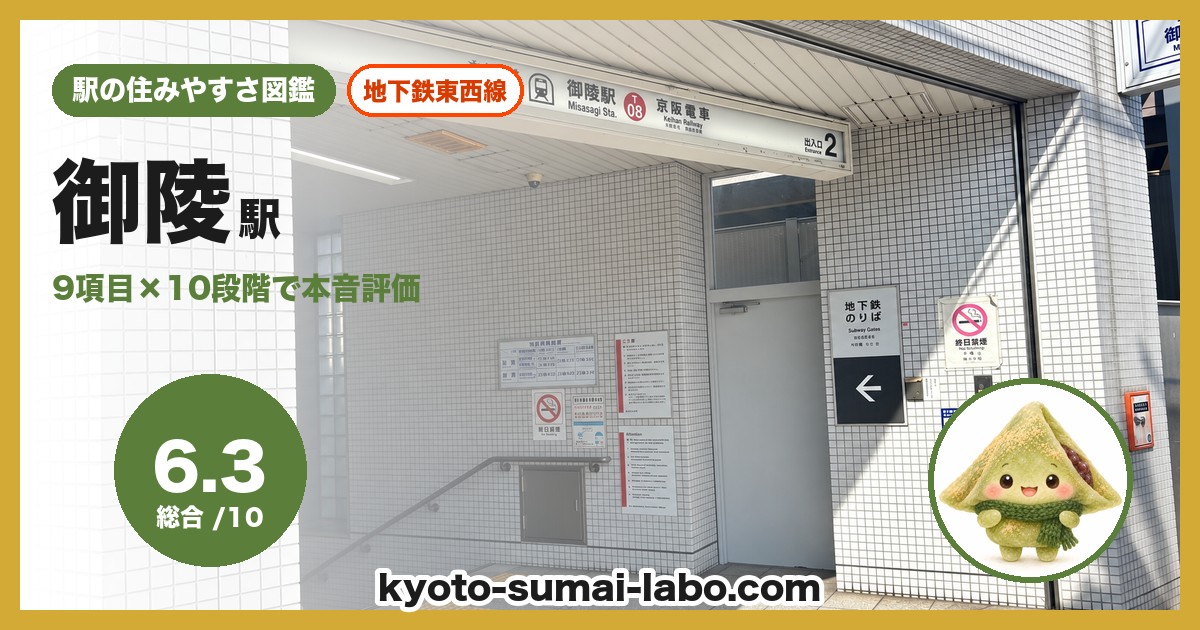 御陵駅の住みやすさアイキャッチ