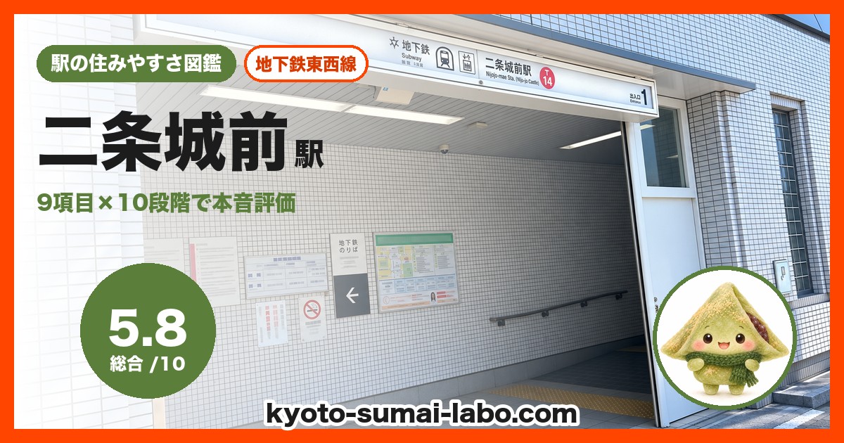 二条城前駅の住みやすさアイキャッチ